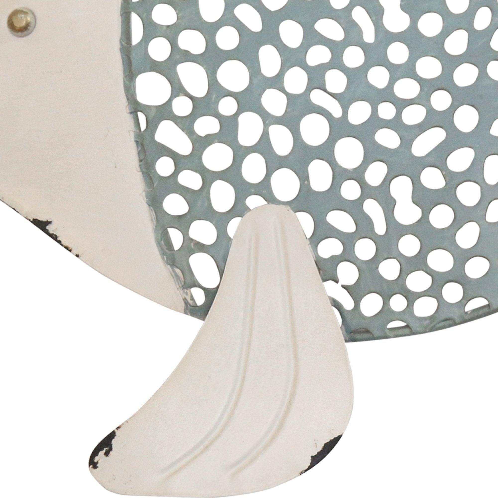 S/2 Tropical Two-Tone Metal Fish Wall Decor