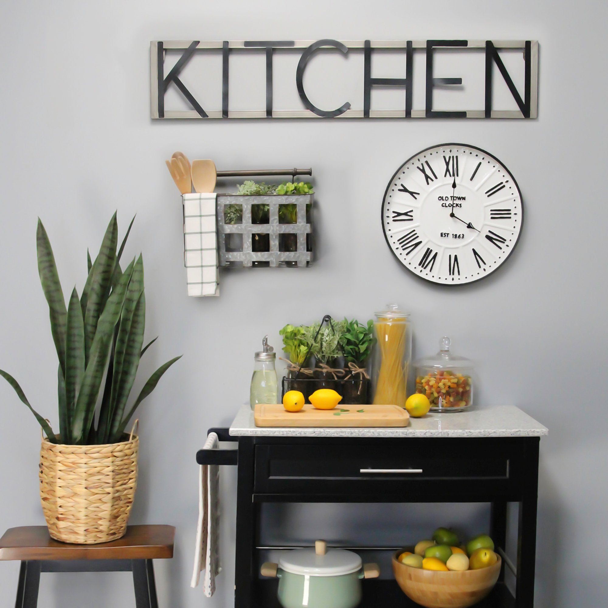 Galvanized Handcrafted Metal Wall Hanging Basket