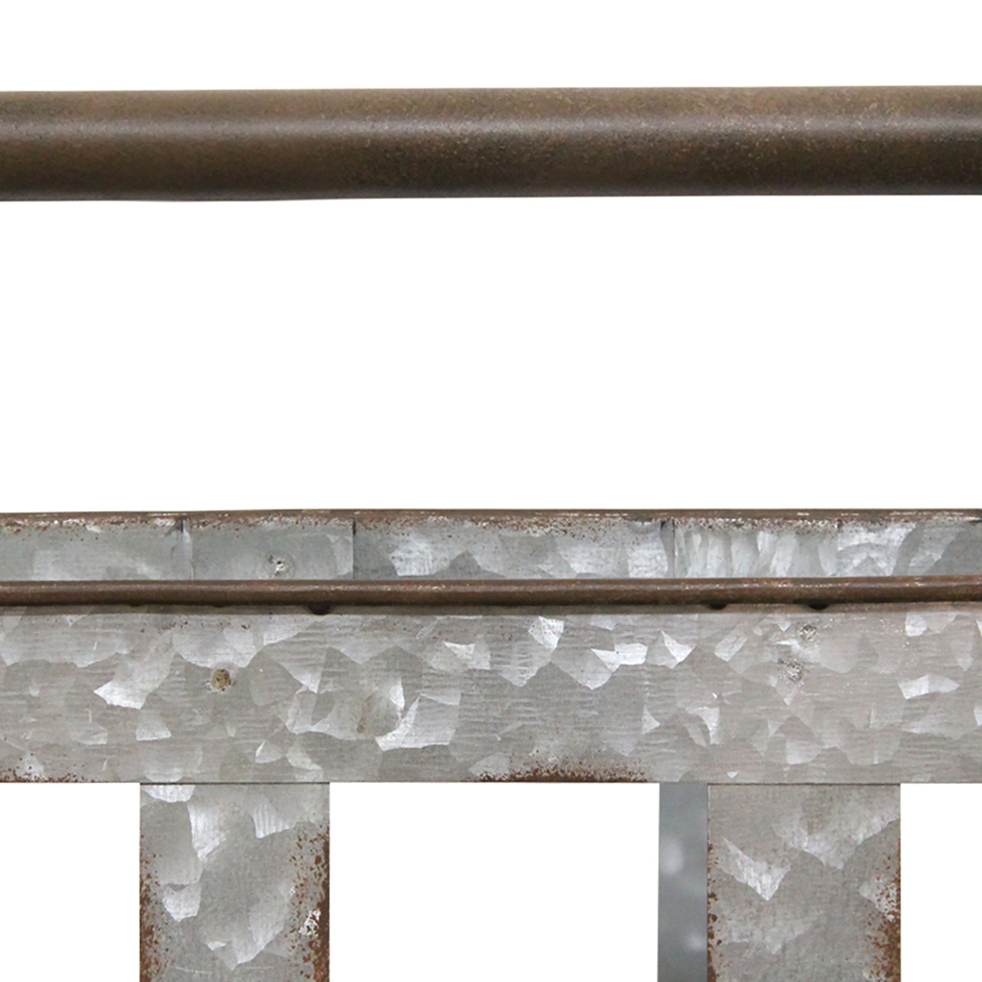 Galvanized Handcrafted Metal Wall Hanging Basket