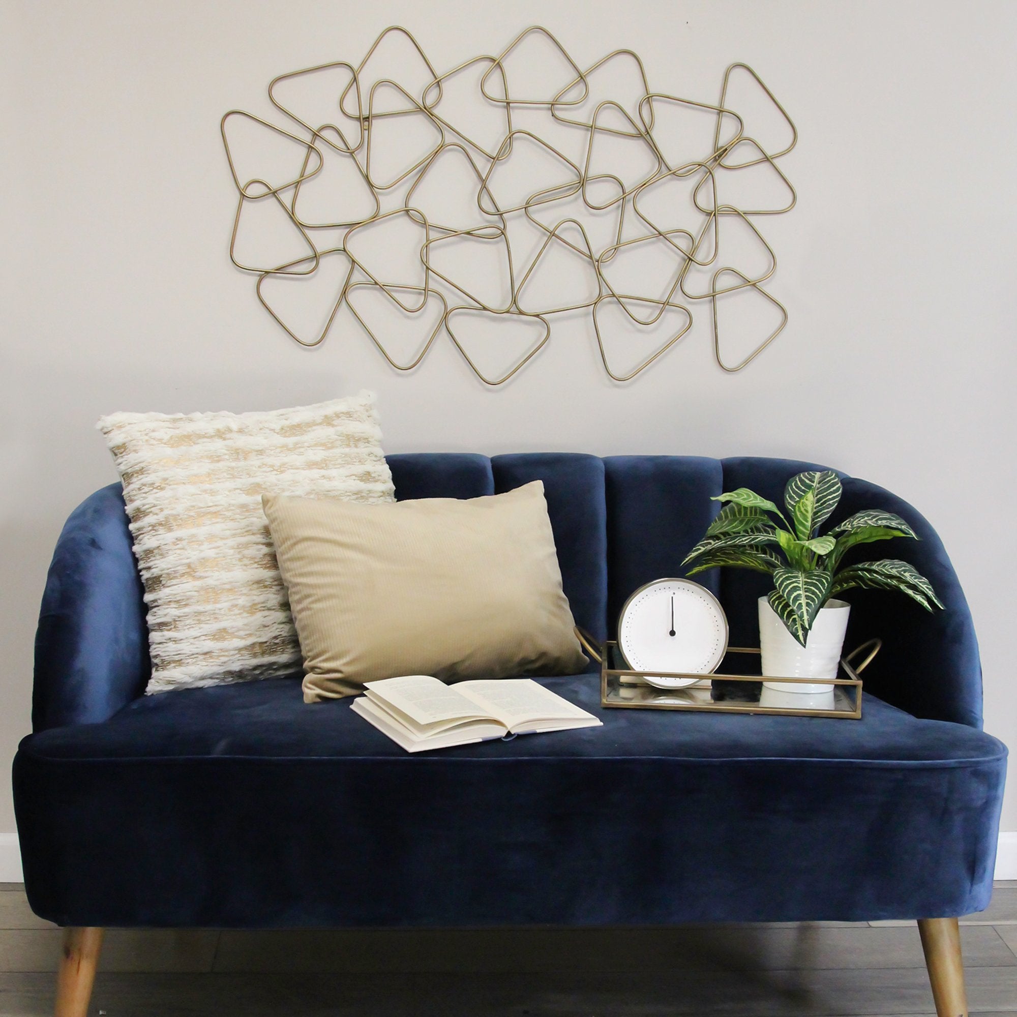 Mid-Century Gold Metal Statement Wall Decor