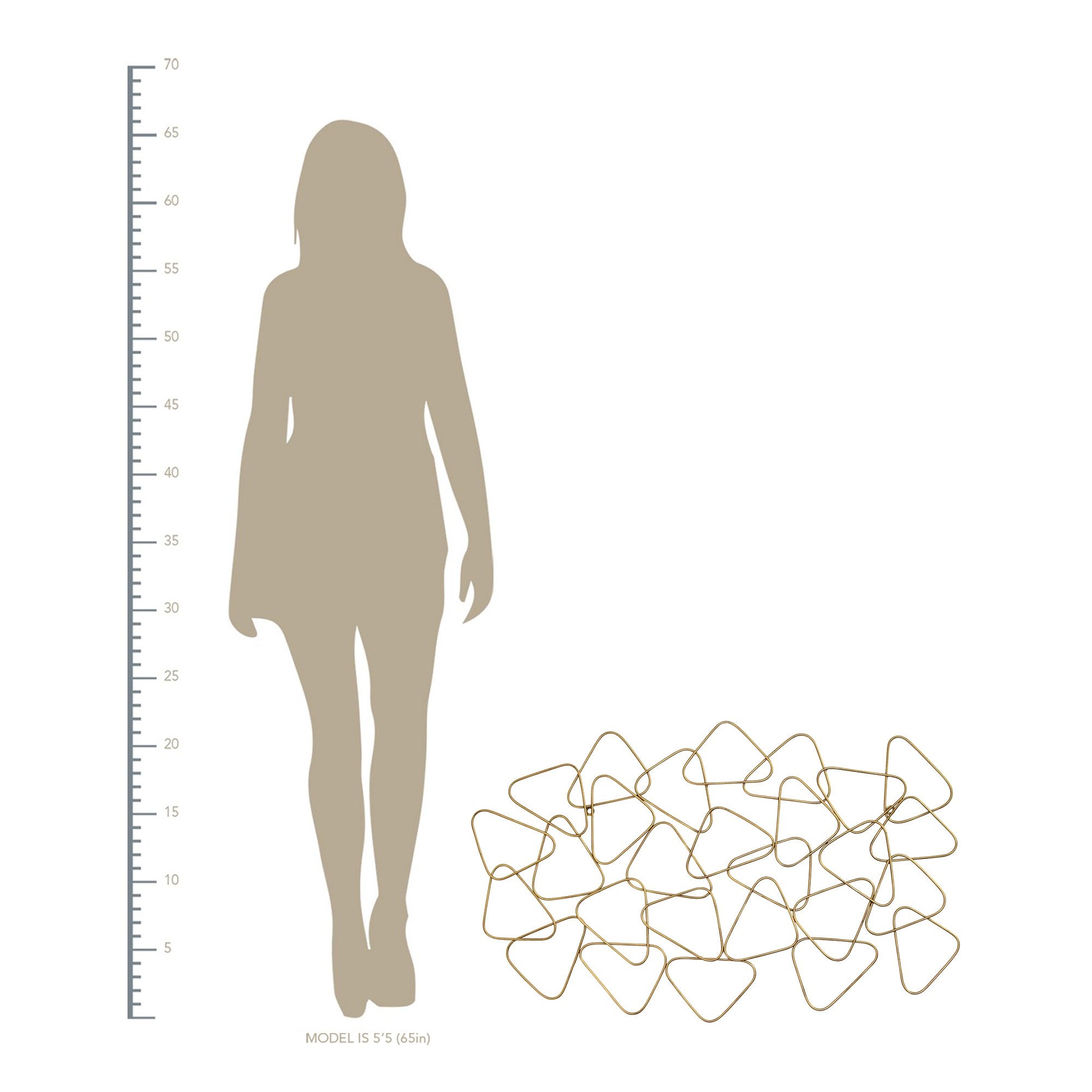 Mid-Century Gold Metal Statement Wall Decor