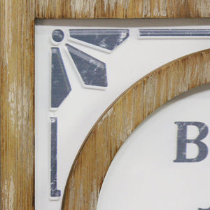 "Bless This Home" Metal & Wood Framed Wall Art