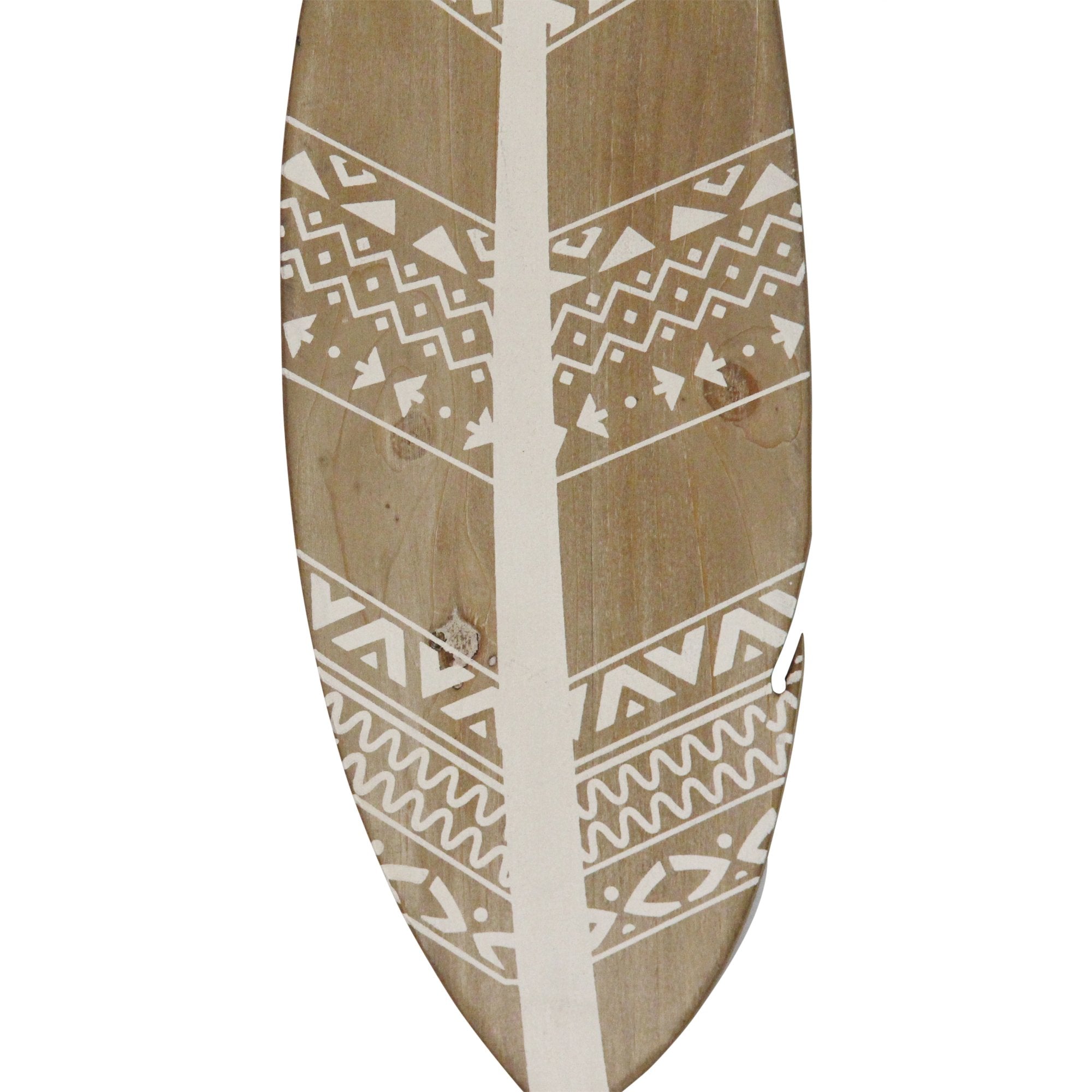 Tribal Print Wood Feathers 3D Wall Art Set of 2