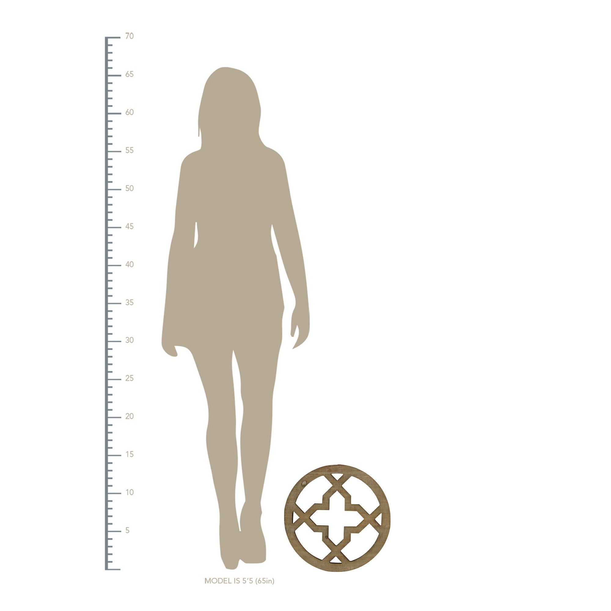 Celtic Design Wood Medallion Wall Art Brown