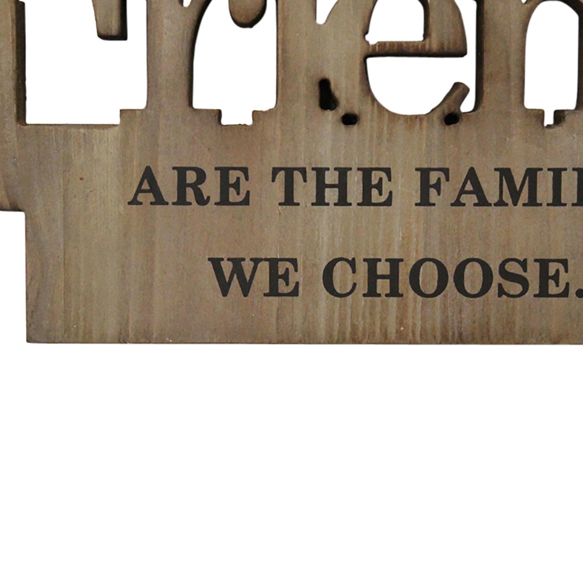 "Friends are the Family" Natural Wooden Wall Decor