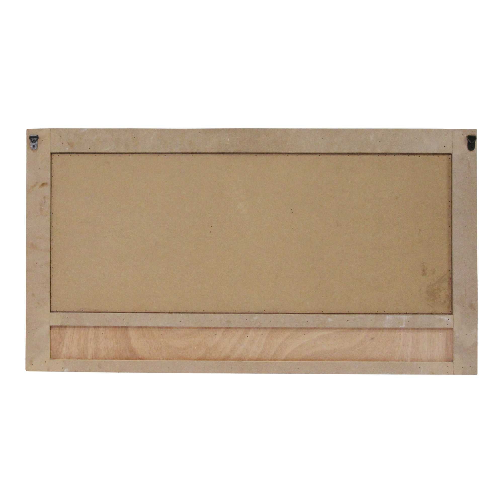 Chalkboard and Wood Wall Hanging with Antiqued Metal Hooks