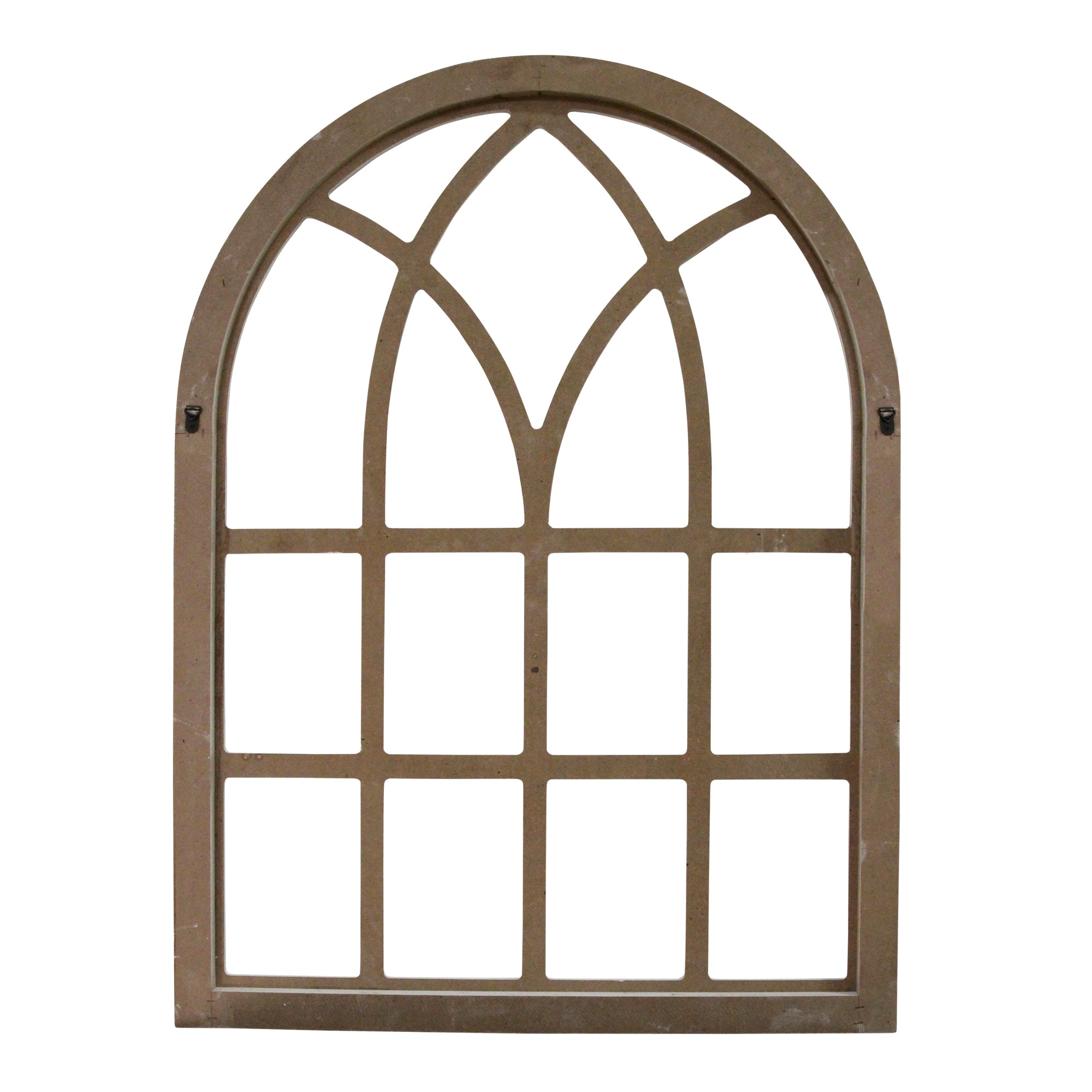 Distressed Wood Framed Window Arch Wall Decor