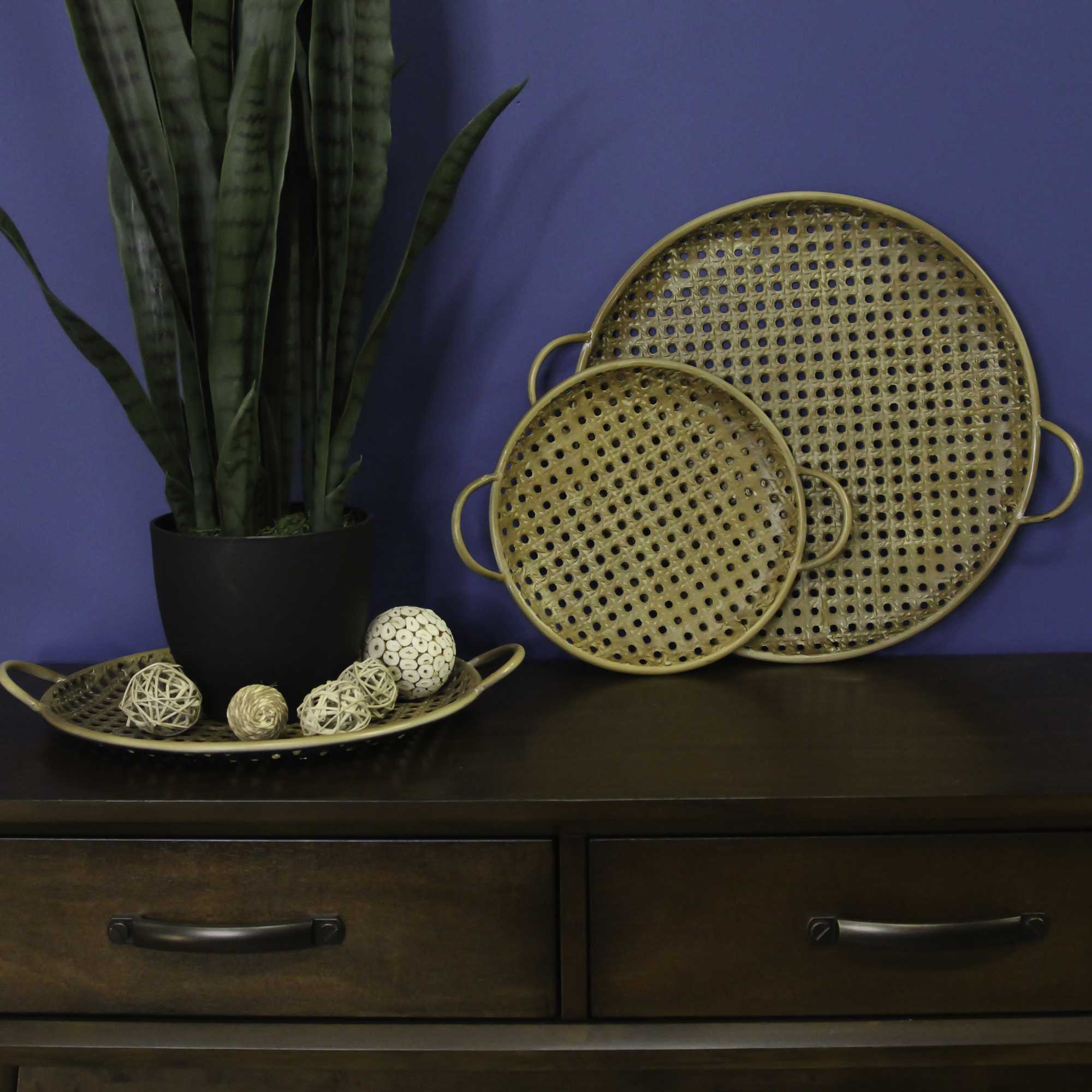 S 3 Carribean Decorative Metal Trays