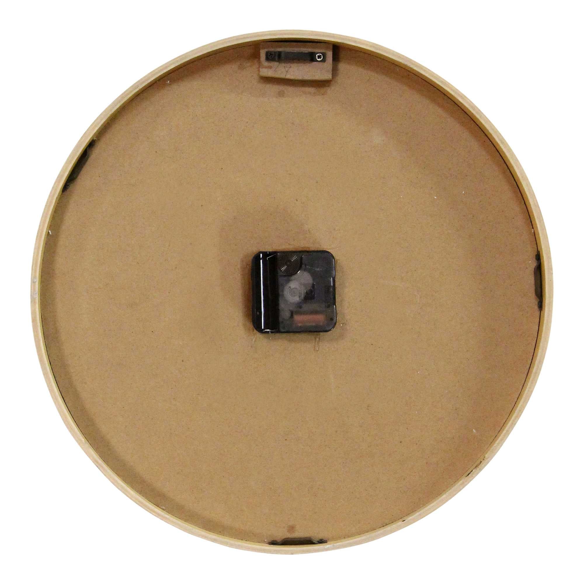 14" Maple Finish Wood Frame Wall Clock