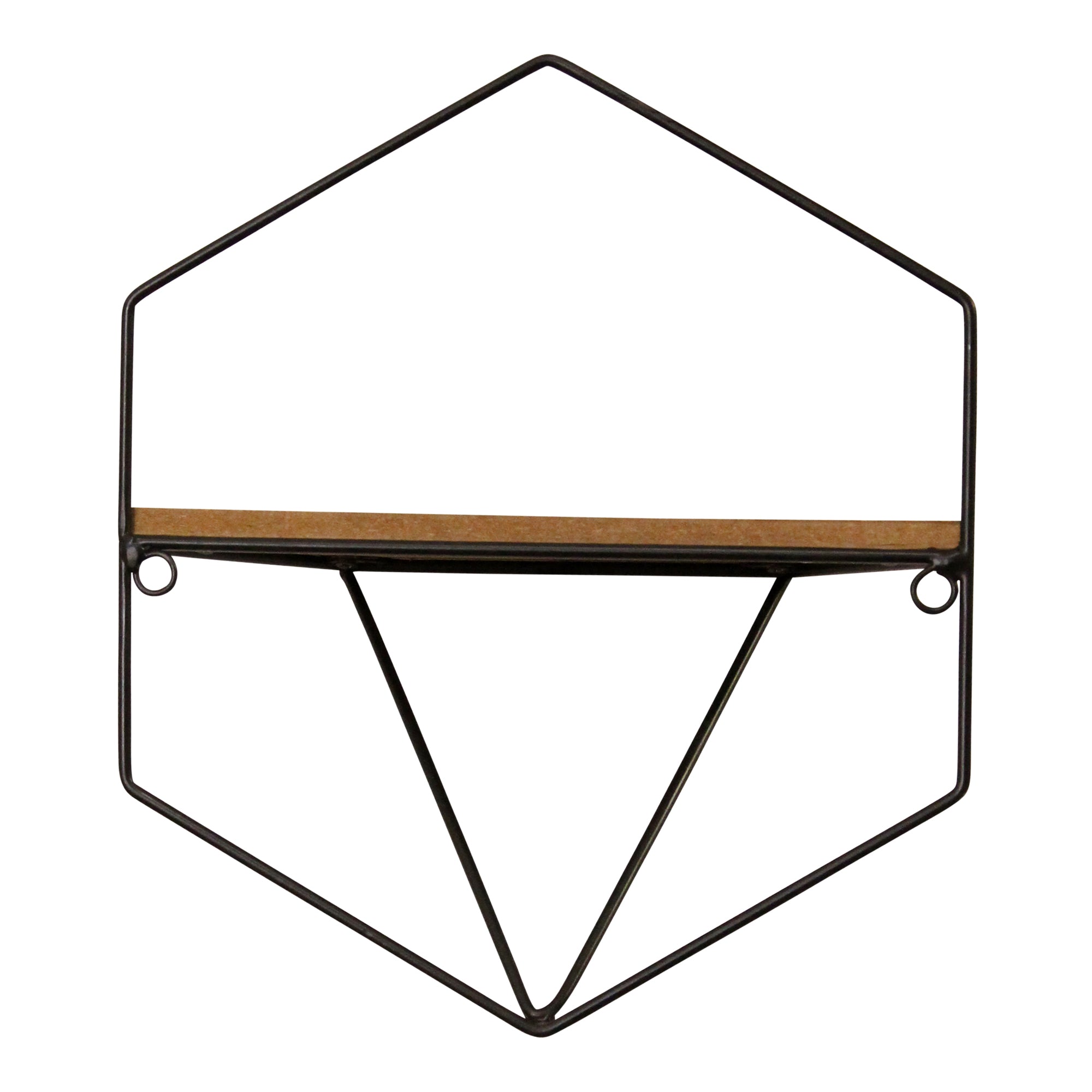 S 2 Black Modern Wood Shelf