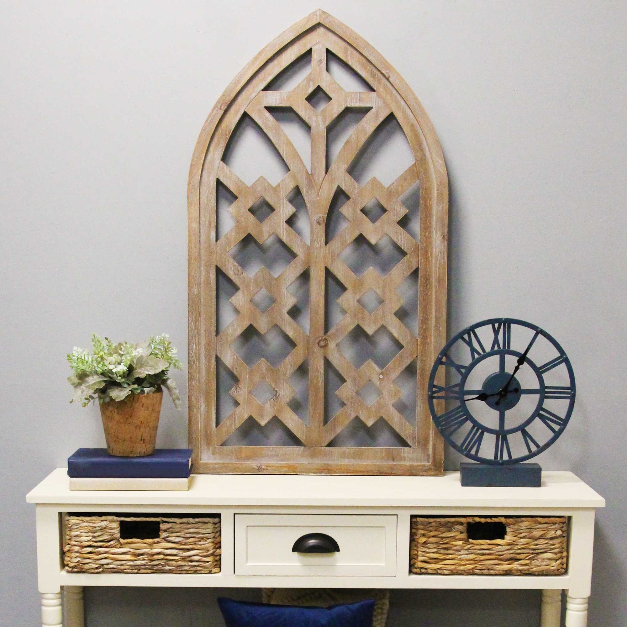 Distressed Home Wood Framed Arch Wall Art