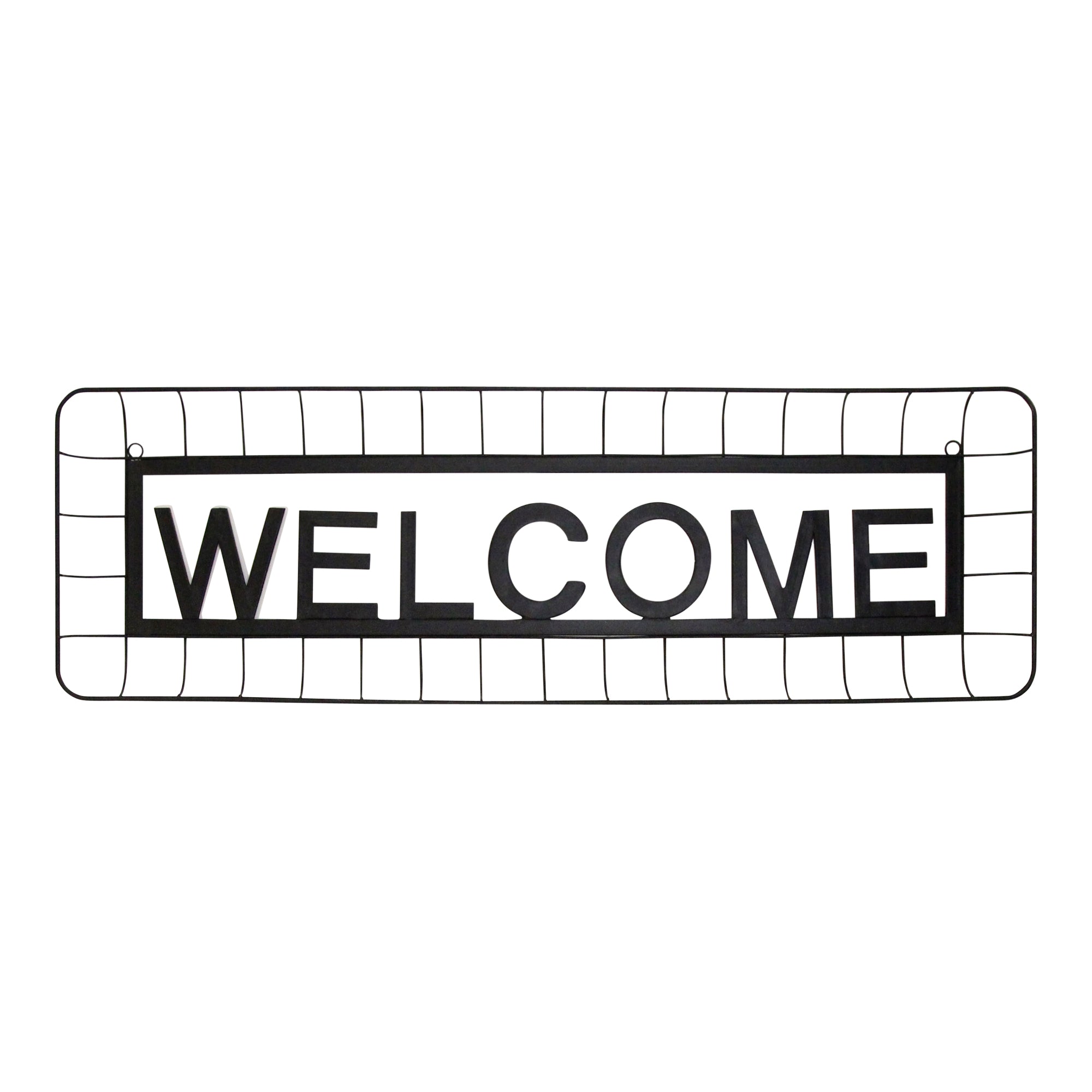 Modern Black "Welcome" Wall Decor