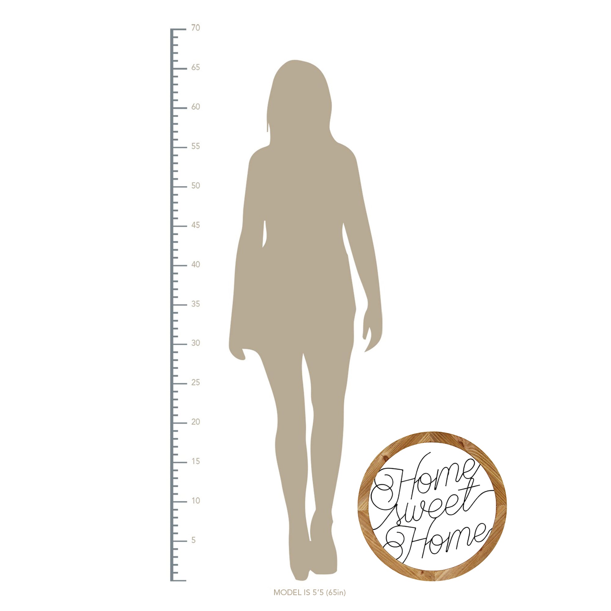 Black "Home Sweet Home" Wood and Metal Wall Decor