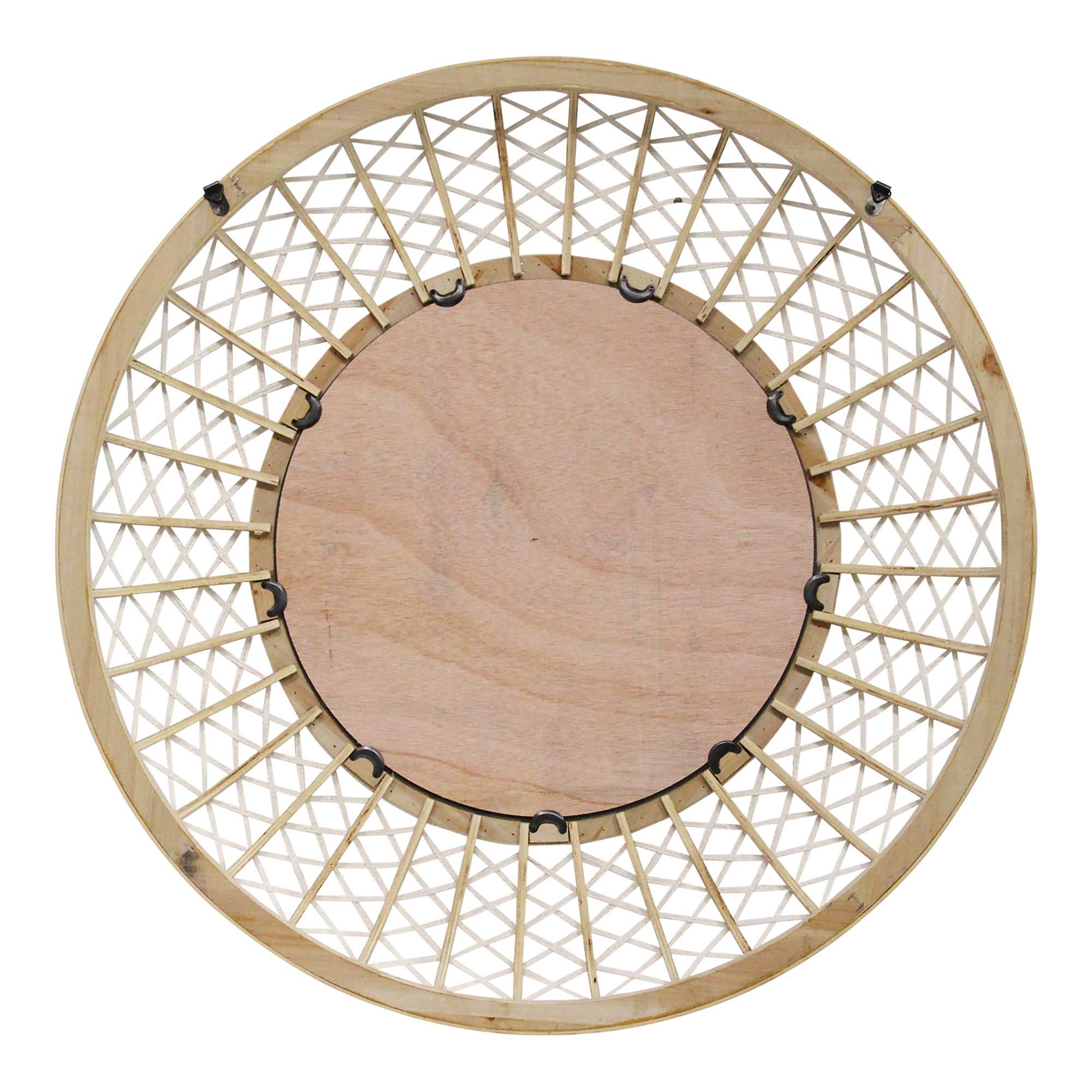 33.50" Woven Rattan Mirror