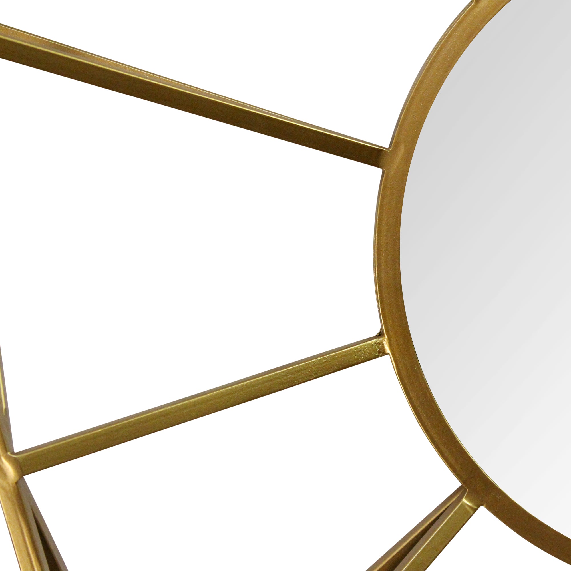 32.50" Metal Shimmery Gold Mirror