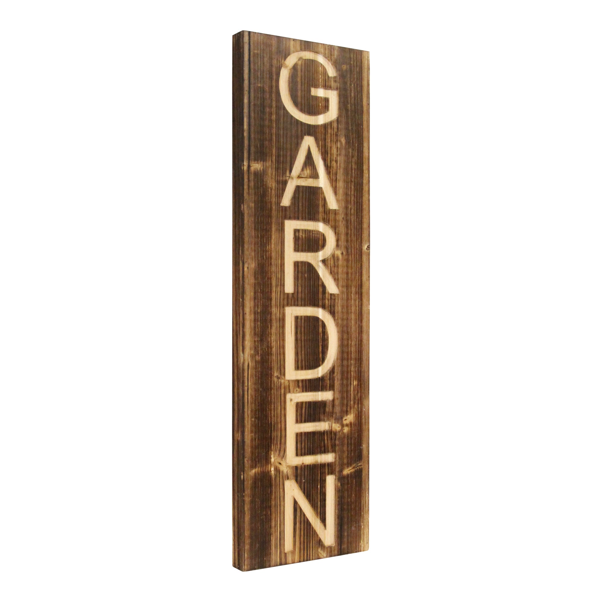 Carved "Garden" Wood Panel Wall Decor