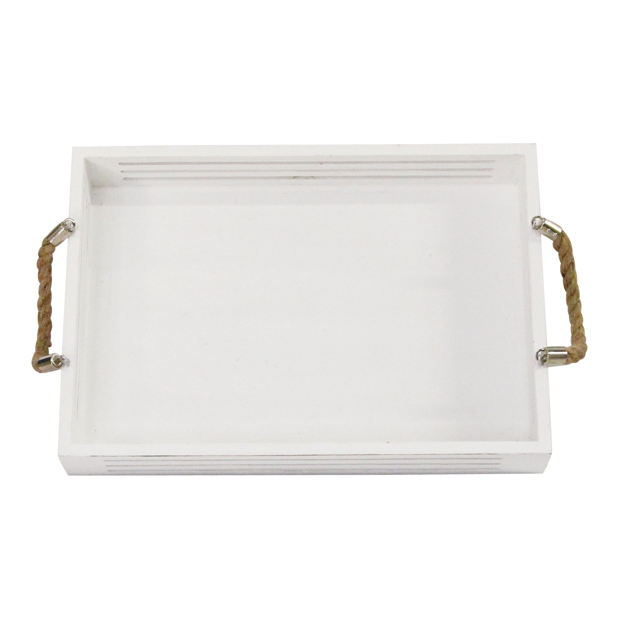 S 3 Hampton Nesting Wood with Metal Handles Trays