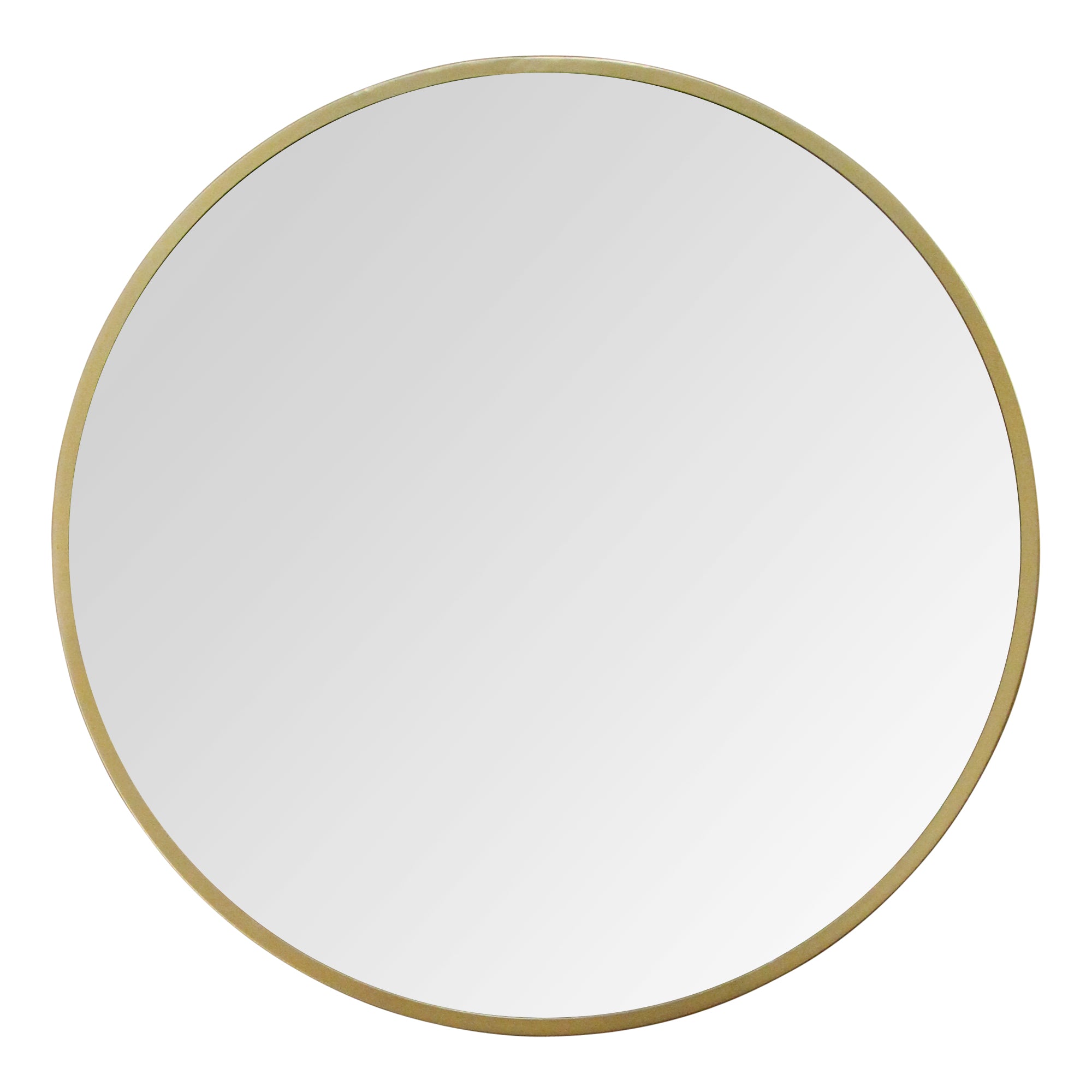 28" Aubrey Gold Metal Framed Wall Mirror