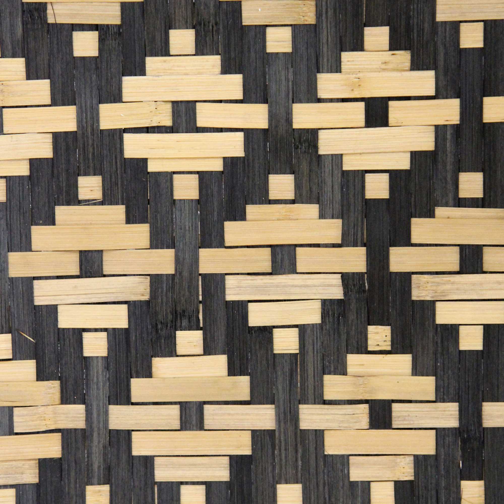 S/2 Two-Tone Woven Bamboo Plates