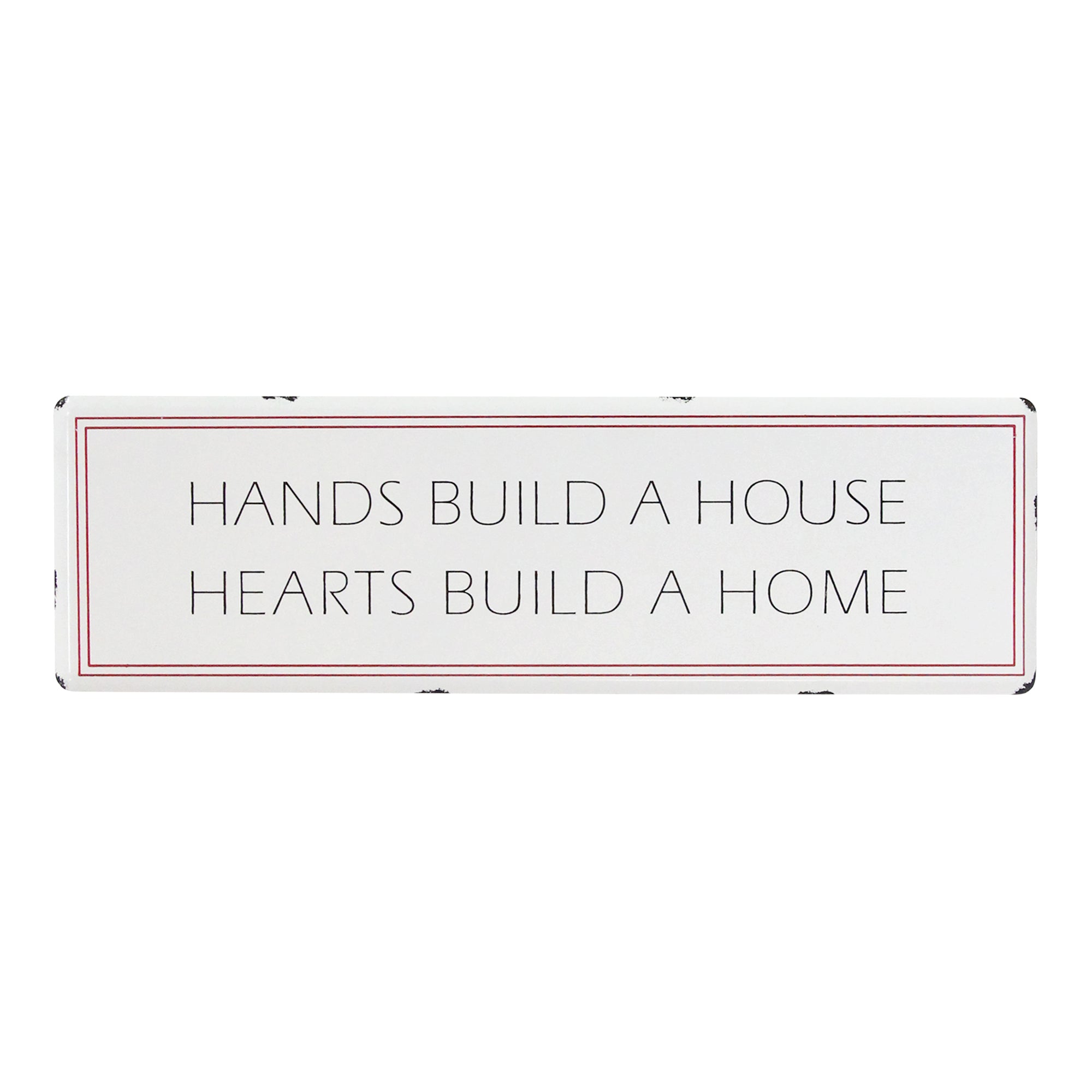 "Hearts Build a Home" Metal Wall Art