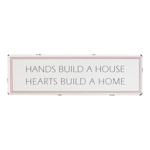 "Hearts Build a Home" Metal Wall Art