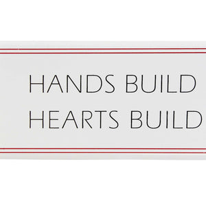 "Hearts Build a Home" Metal Wall Art