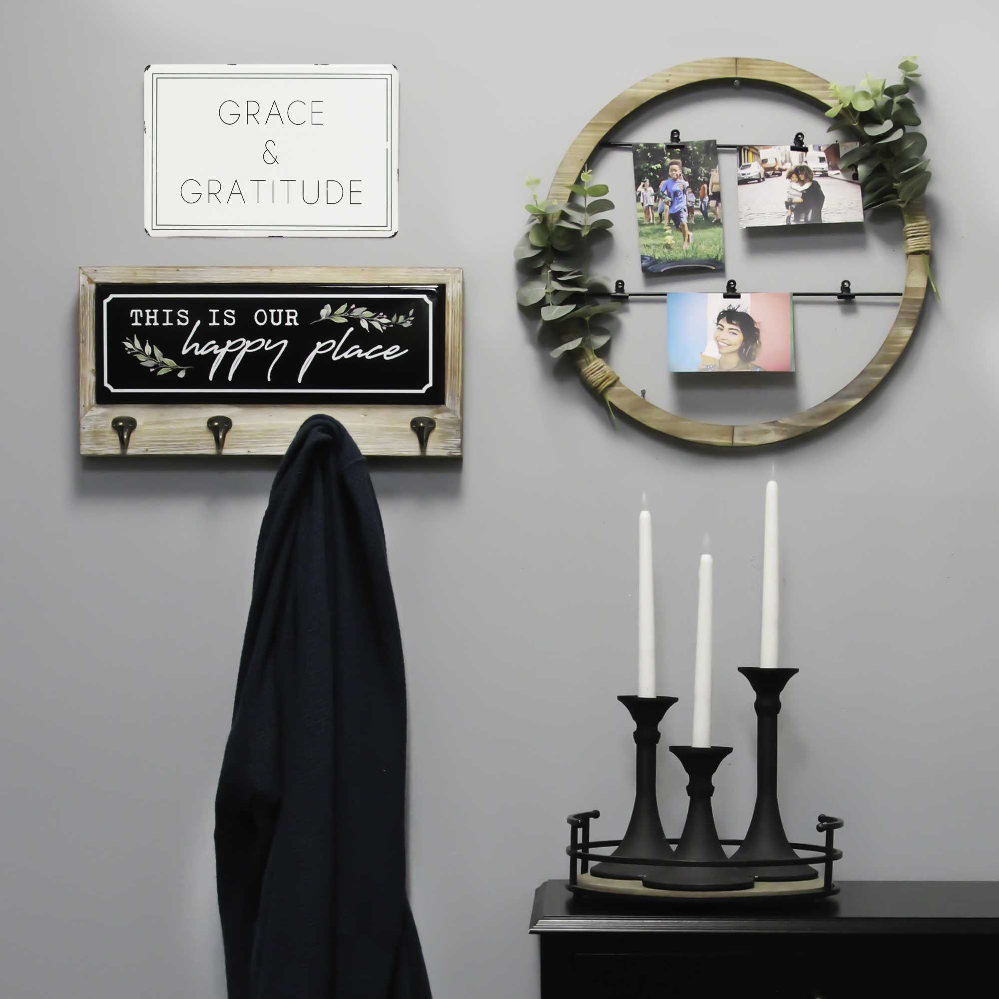 "Grace & Gratitude" Metal Wall Decor
