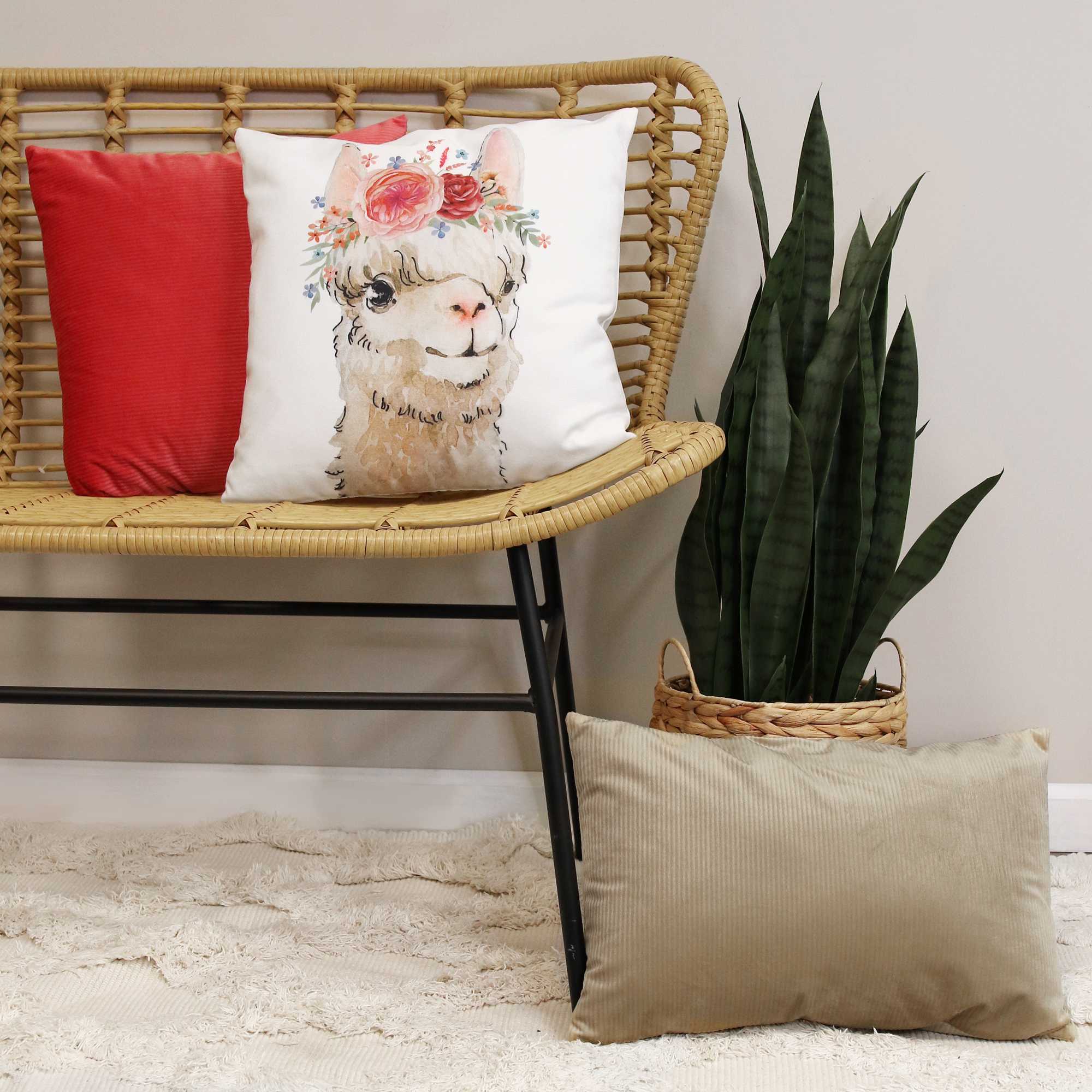 Tan Textured Rectangular Lumbar Pillow