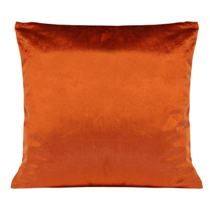 Burnt Orange Textured Velvet Square  Pillow