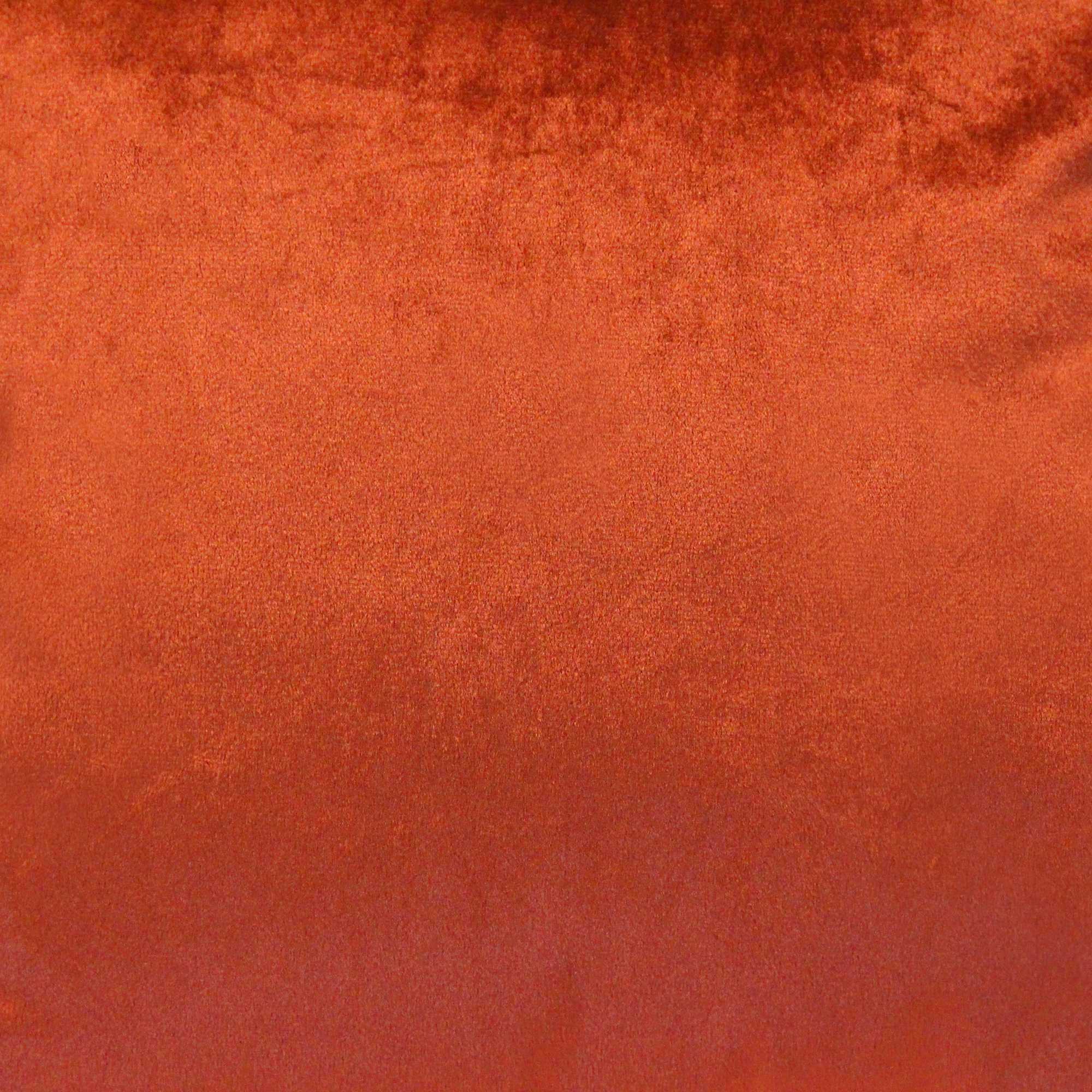 Burnt Orange Textured Velvet Square  Pillow