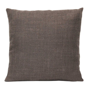 Mocha Brown Tweed Textured Velvet Square Pillow