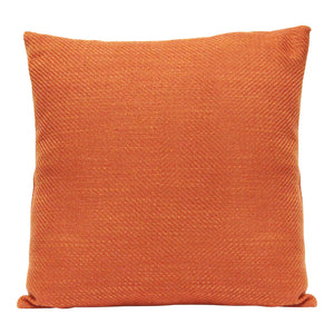 Burnt Orange Tweed Textured Velvet Square Pillow
