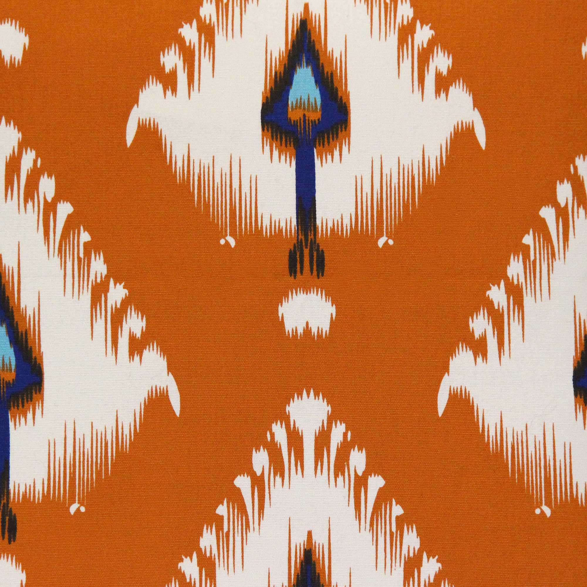 Orange Ikat Design Square Pillow