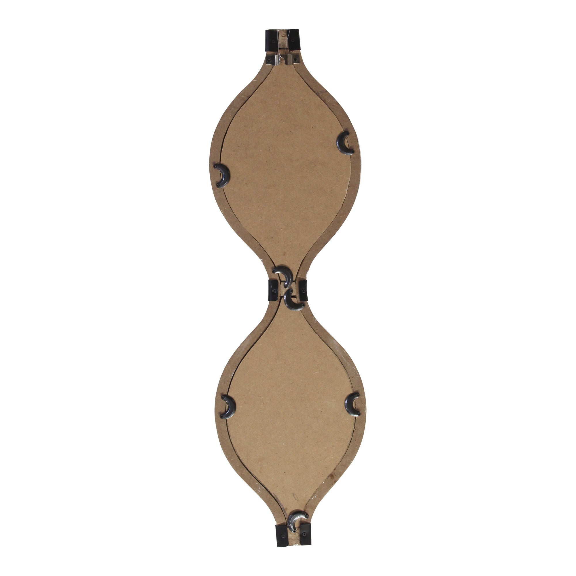 Brown Metal Teardrop Framed Wall Mirror