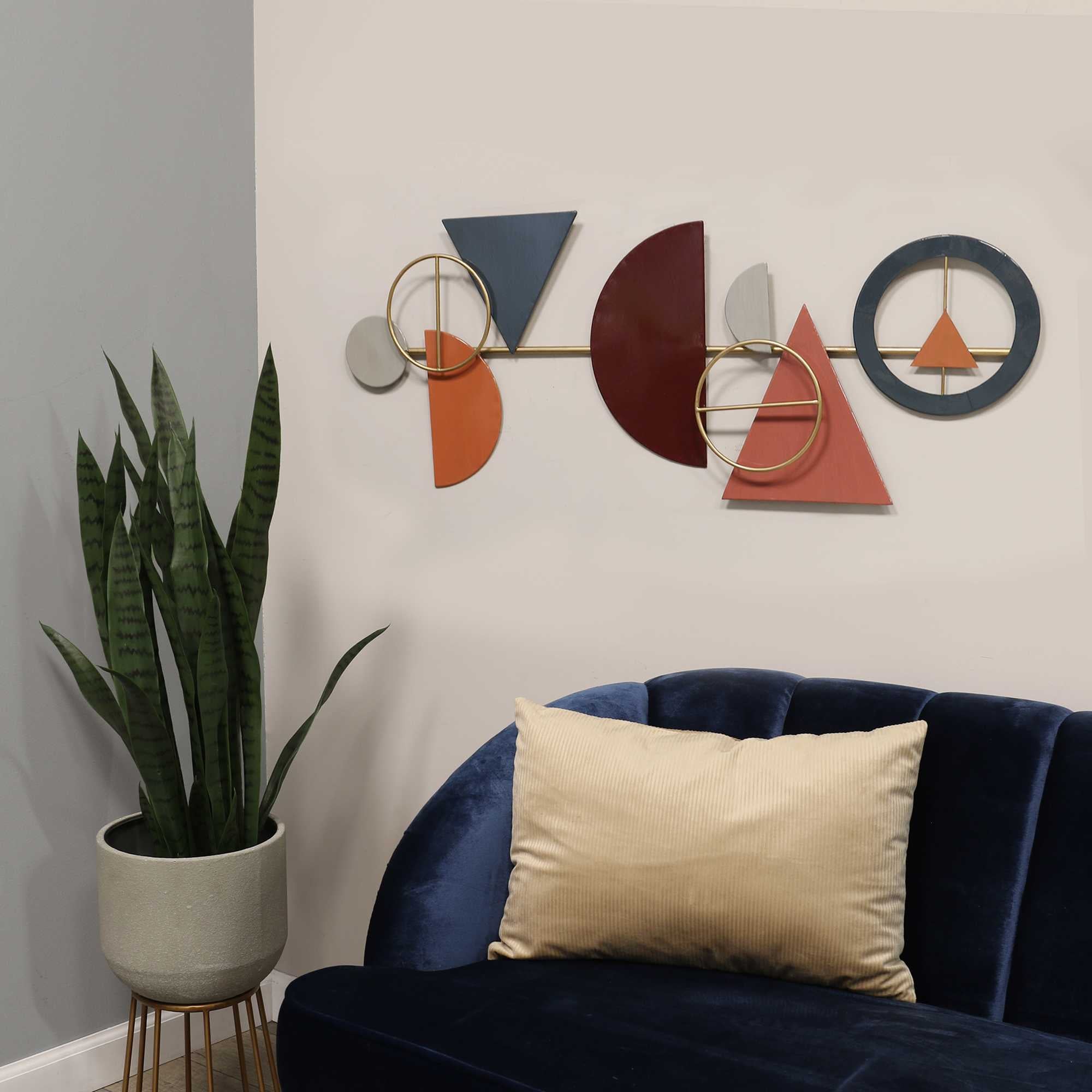 41" Glossy Abstract Metal Centerpiece