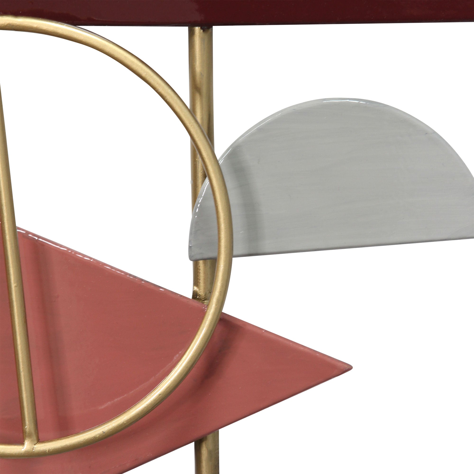 41" Glossy Abstract Metal Centerpiece