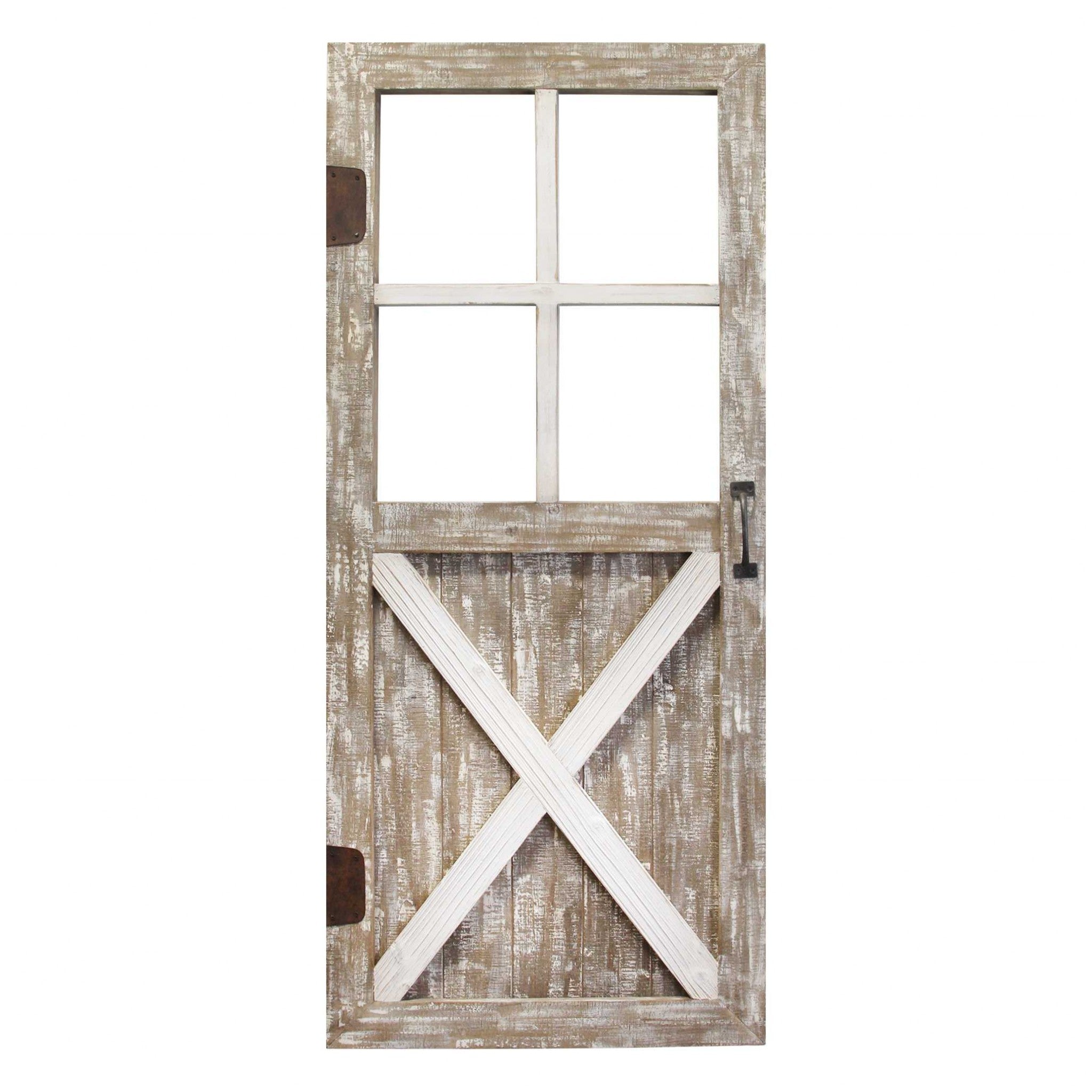 Distressed Wood Framed Barn Door Home Decor