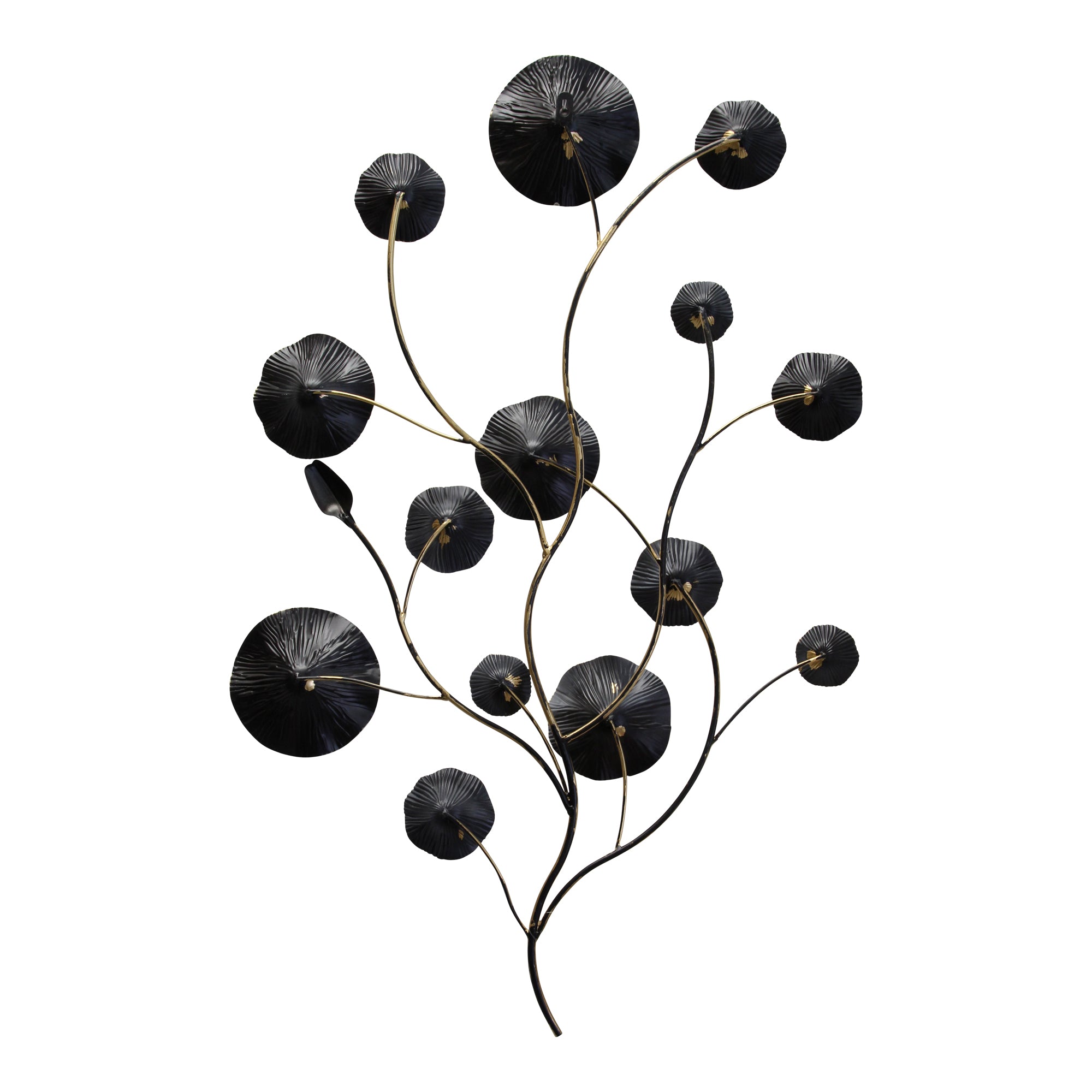 Shimmering Floral Metal Flower Blossom Wall Decor