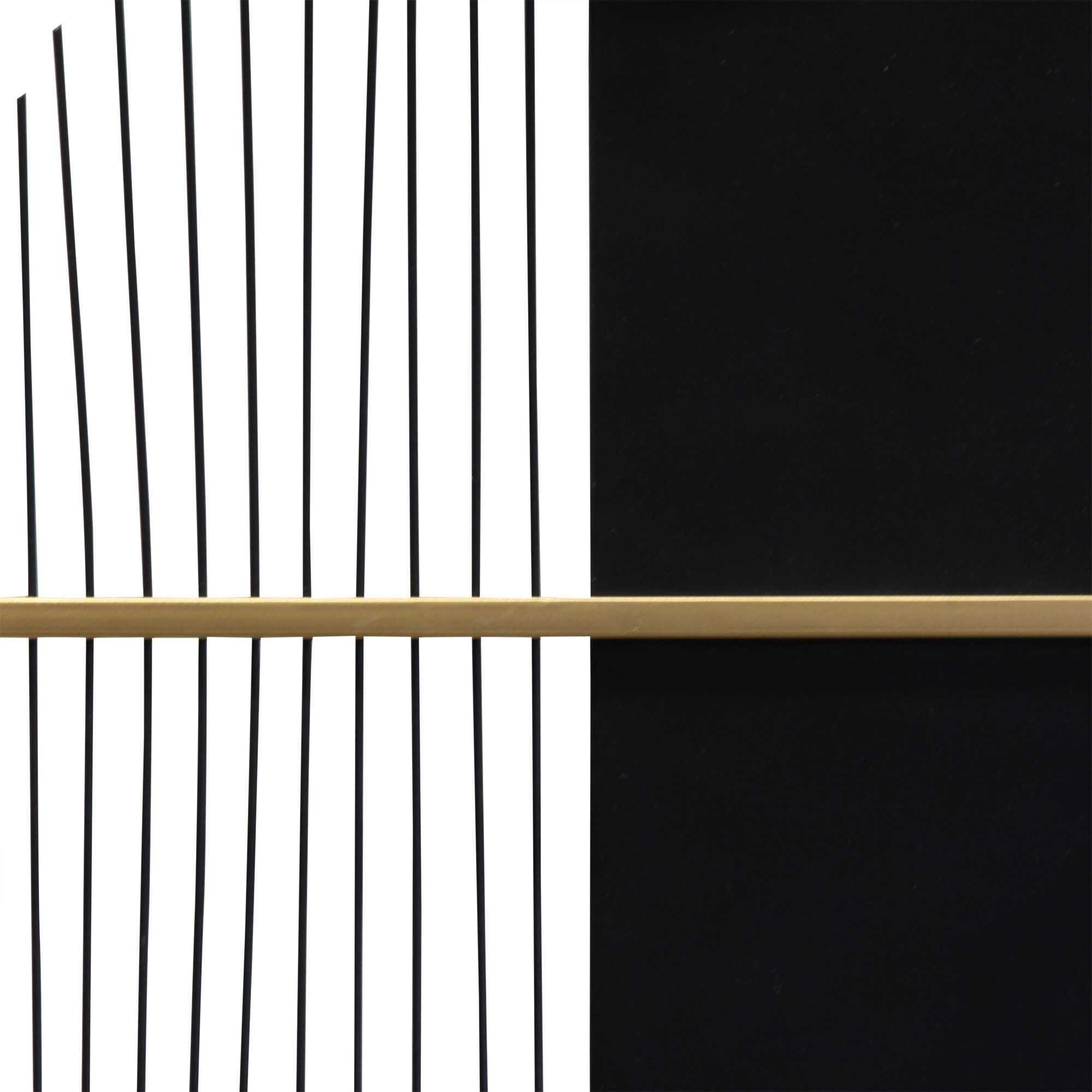 48" Black & Gold Modern Metal Centerpiece