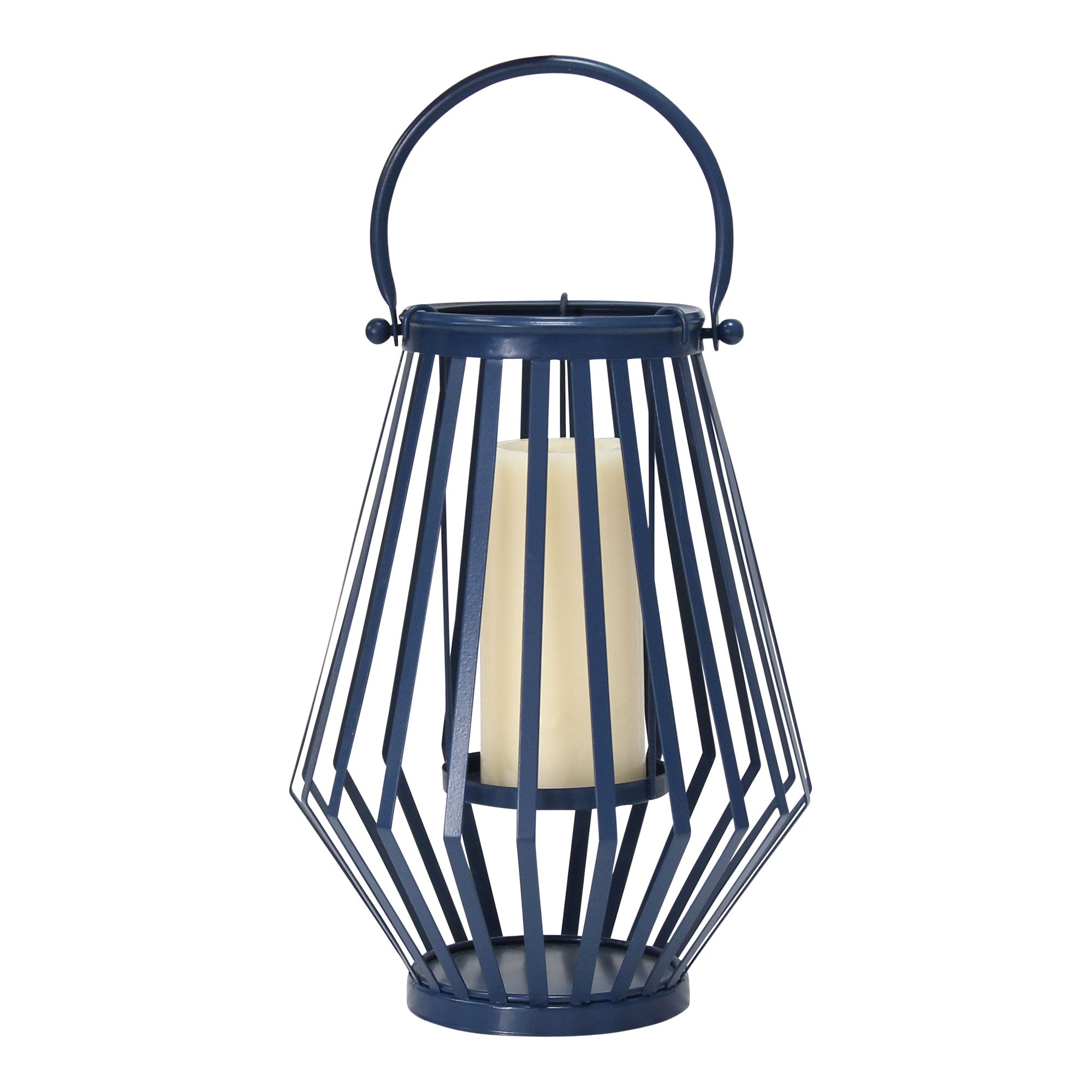 Handcrafted Blue Metal Lantern