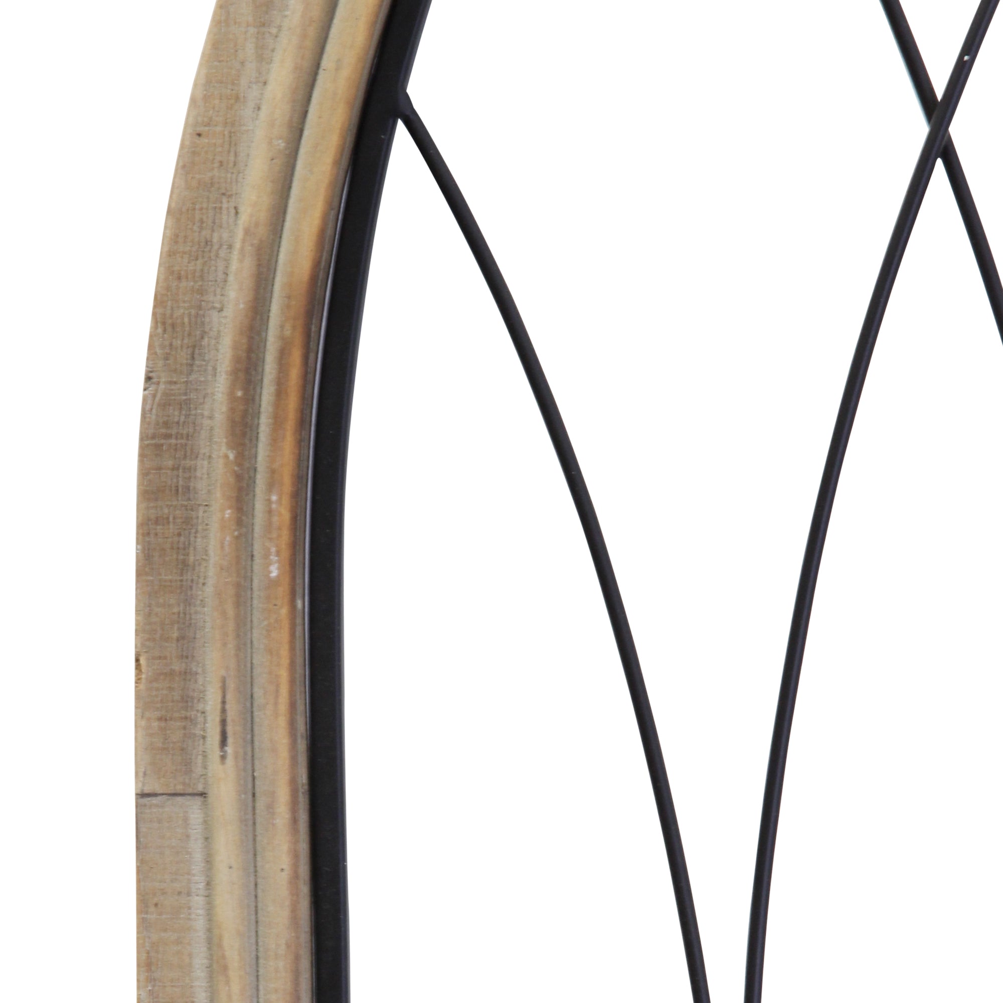 Cathedral-Style Wood and Metal Window Panel