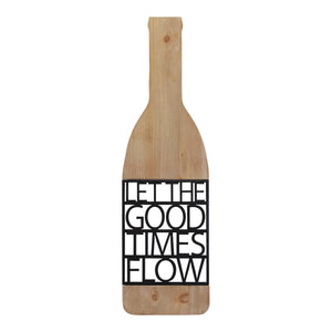 "Let the Good Times Flow" Metal and Wood Wall Decor