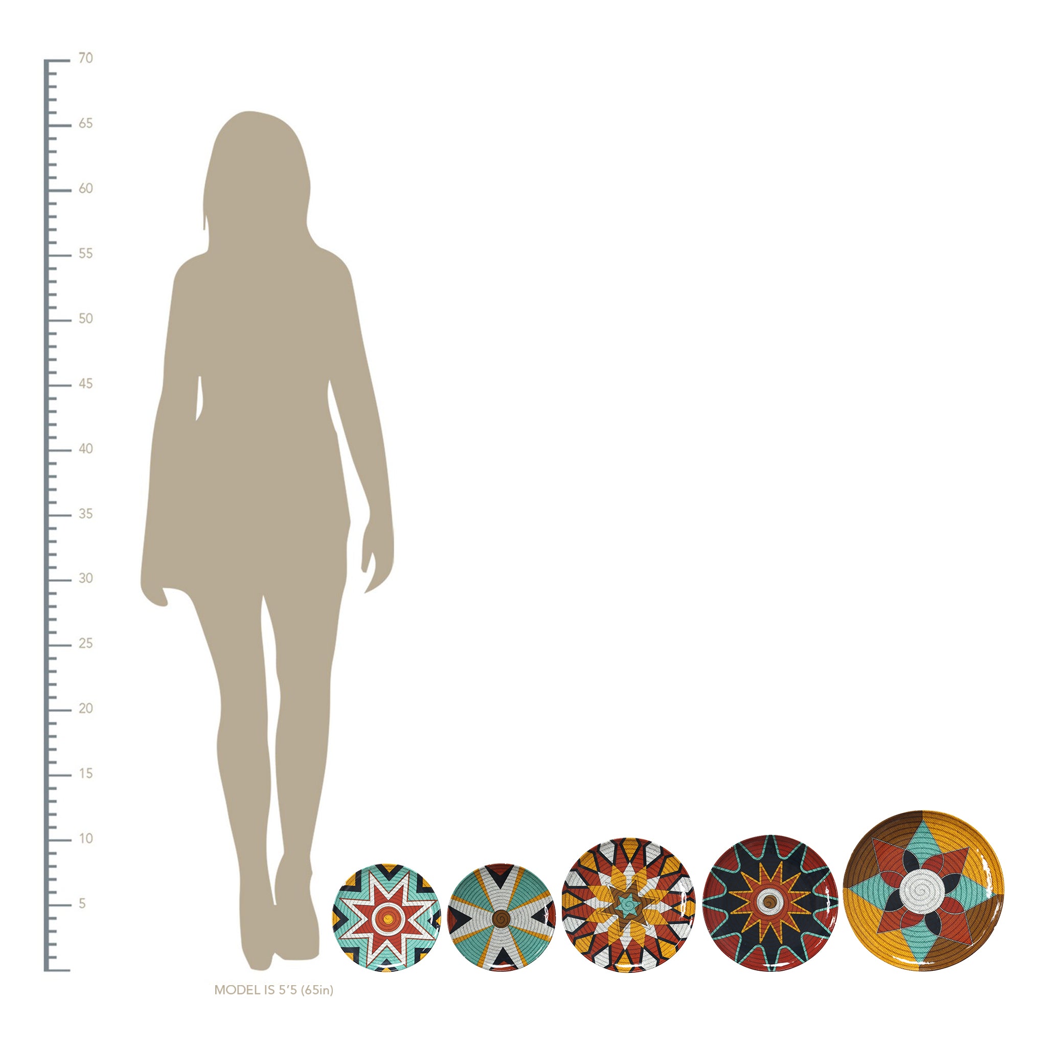 S 5 Raffia Inspired Abstract Metal Plates