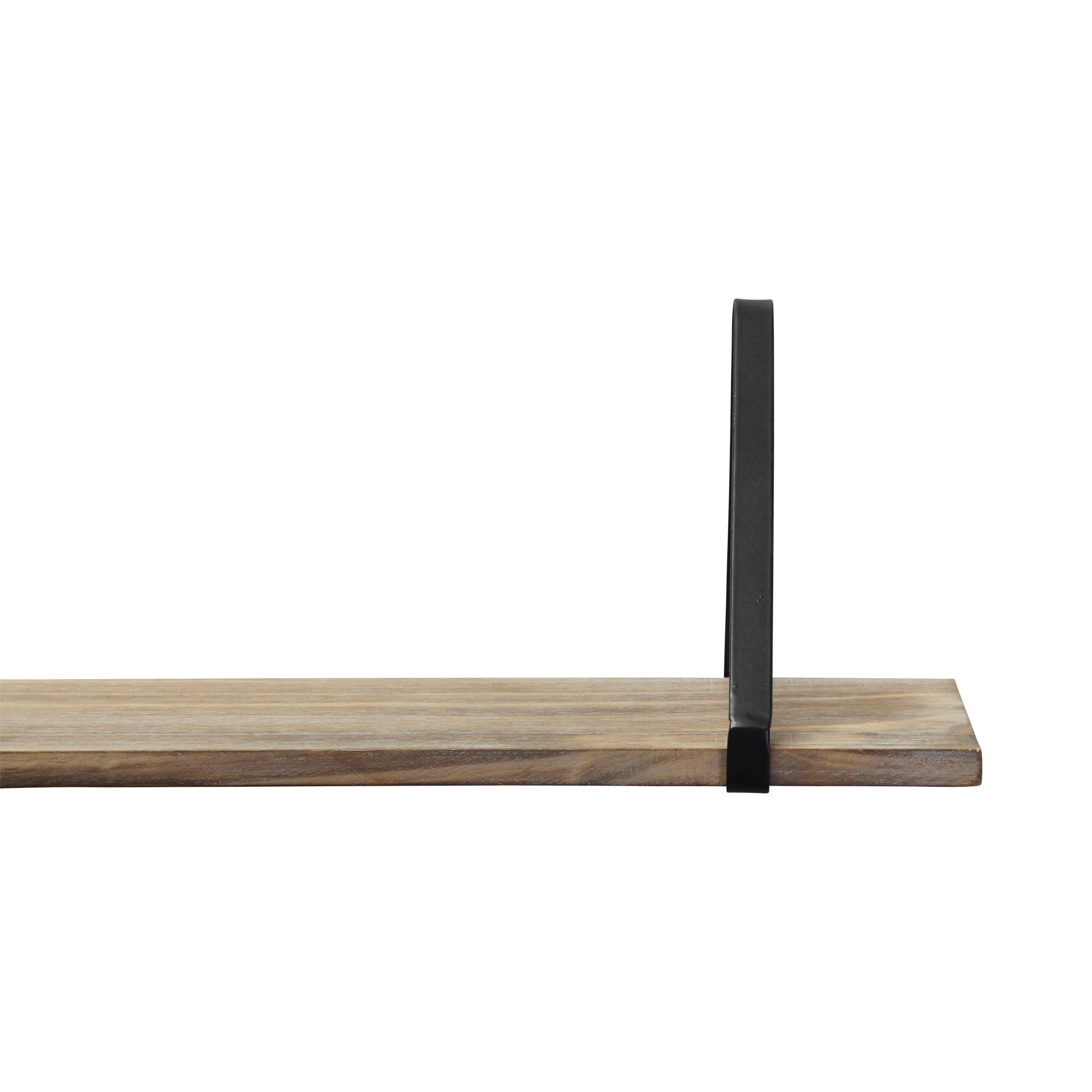 Industrial Black and Natural Wood Shelf