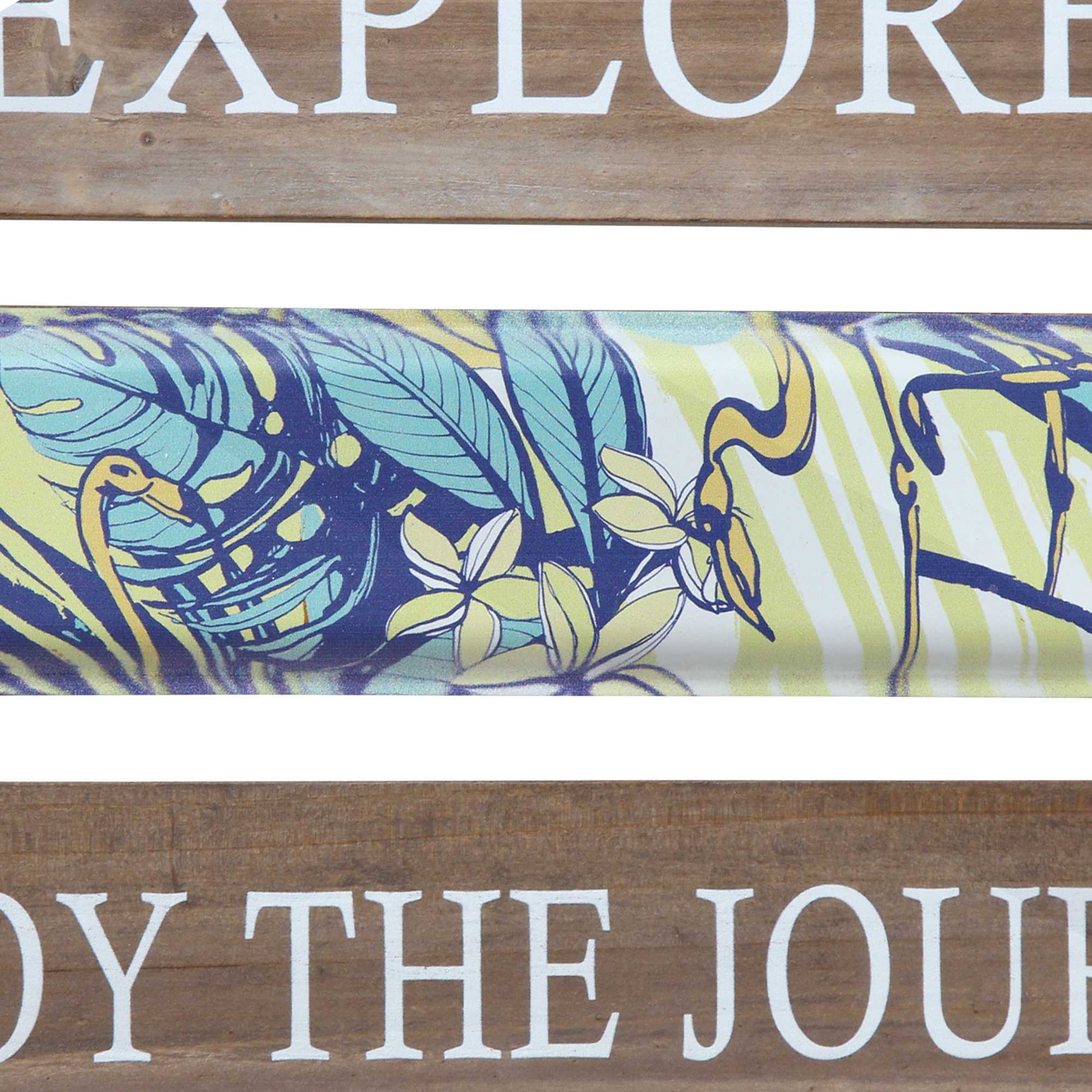 Jungle Themed "Enjoy the Journey" Wood and Metal Wall Art