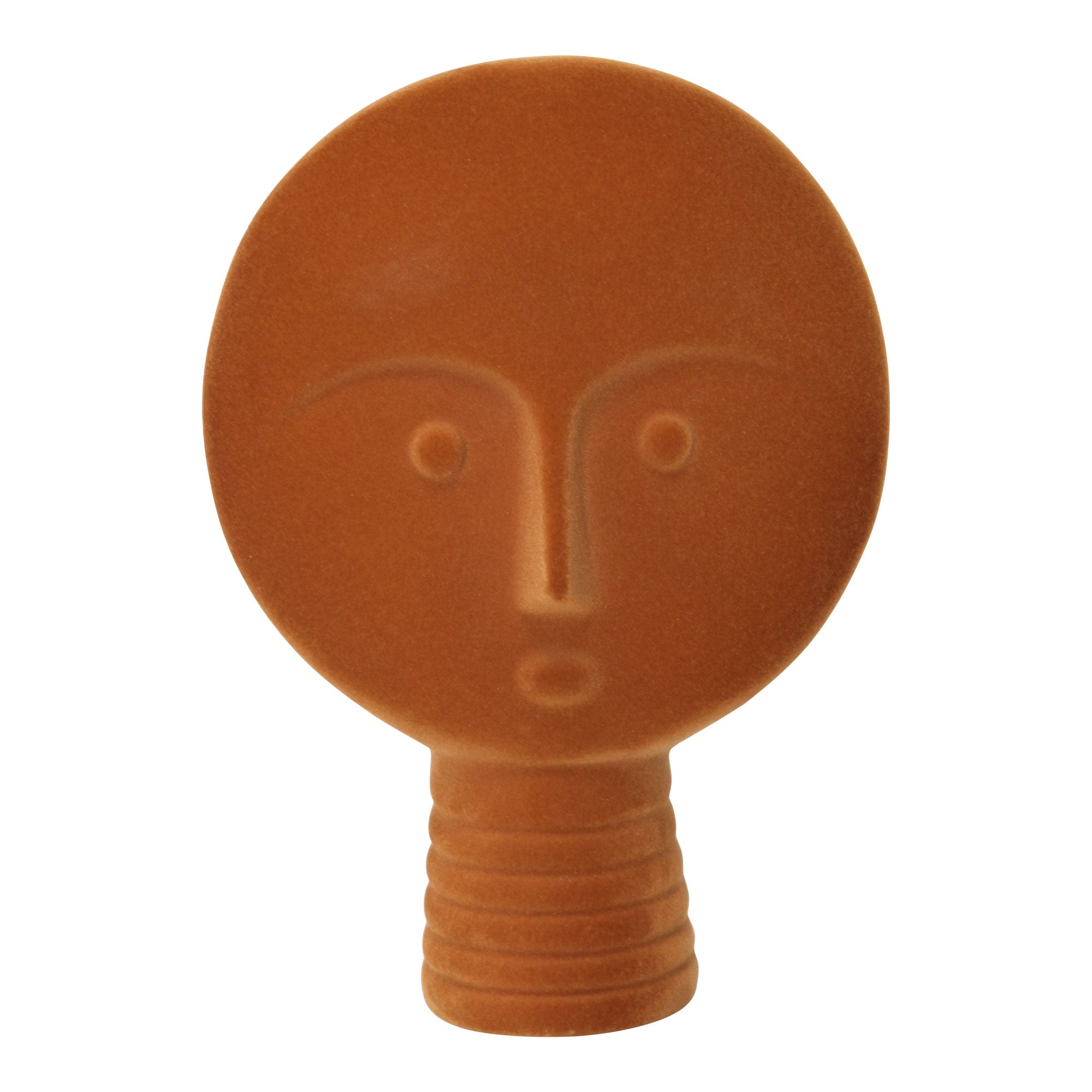 Orange Velvet Face Statue