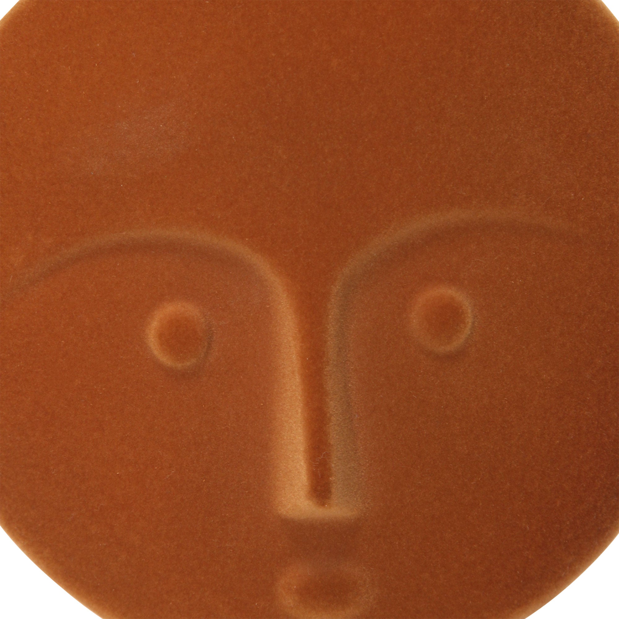 Orange Velvet Face Statue