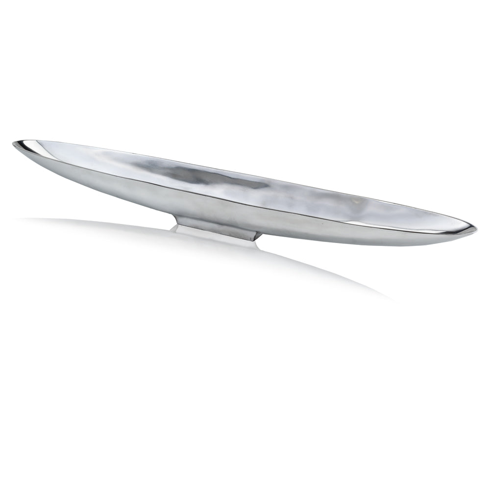 6.5" X 47.25" X 4.5" Silver Aluminum Extra Large Long Boat Tray