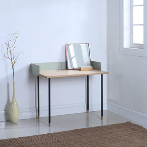83.6" x 83.6" x 60" Beige Veneer Steel Desk