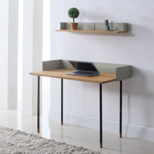 83.6" x 83.6" x 60" Beige Veneer Steel Desk